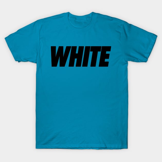 White Sporty Design T-Shirt by Jarecrow 